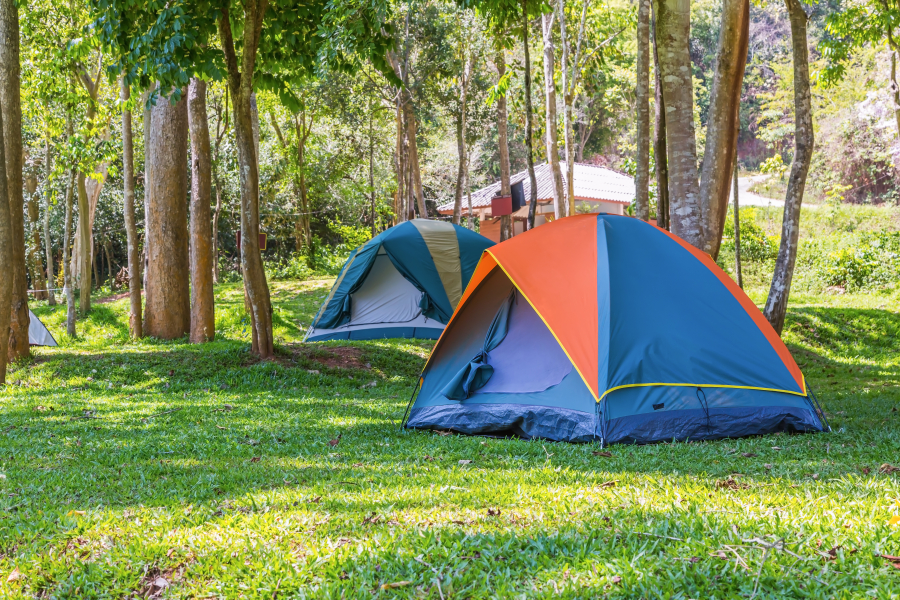 tente camping autour du lac de sainte croix 